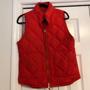 J. Crew red puffer vest